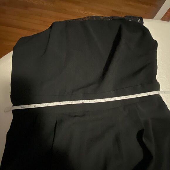 Parker jumpsuit womens size S black cropped leg lace yolk sol sexy chic - Picture 9 of 10